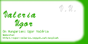 valeria ugor business card